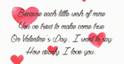 Because Each Little Wish Of Mine You've Tried To Make Come True On Valentine's Day GIF
