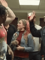Becky Lynch Team High Five GIF