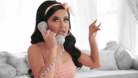 Becky Maluma Talking To Person In Telephone GIF