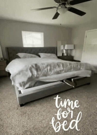Bedroom Bed With Time For Bed GIF