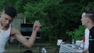 Bedroom With Blue Bench And Sprite Bottle GIF