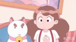 Bee And Puppycat Shocked Reaction GIF