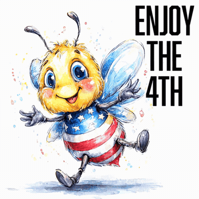 Bee Enjoy The 4Th GIF