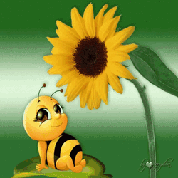 Bee Flower GIF