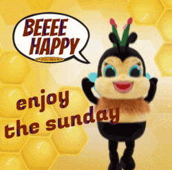Bee Happy Fall Sunday GIF