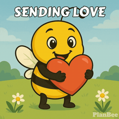 Bee Holding Heart Sending Love GIF