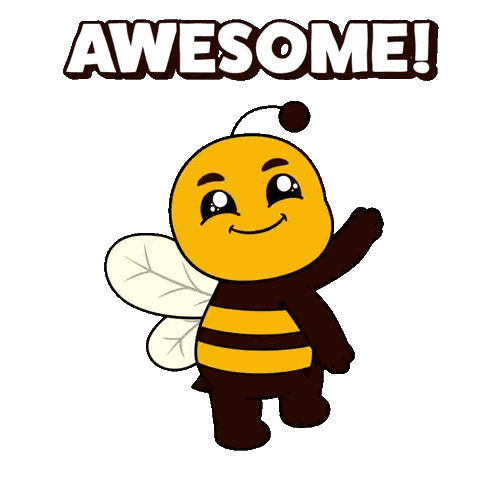 Bee Saying Awesome Sticker