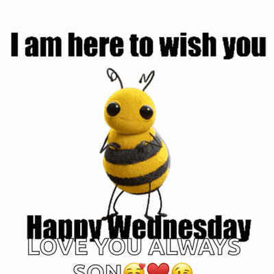 Bee Saying Happy Wednesday Love You Always GIF