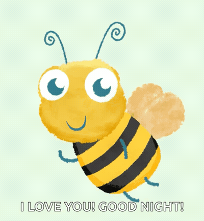 Bee Saying I Love You Good Night GIF