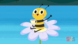 Bee Sitting In A Flower GIF