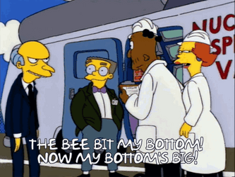 Bee Sting Homer Simpsons GIF