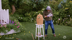 Bee Sting Hurt The Man GIF
