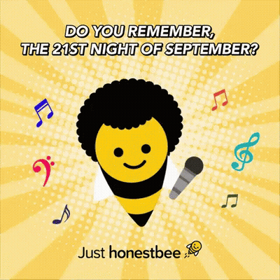 Bee With Afro And Microphone Saying Do You Remember The 21St Night Of September GIF