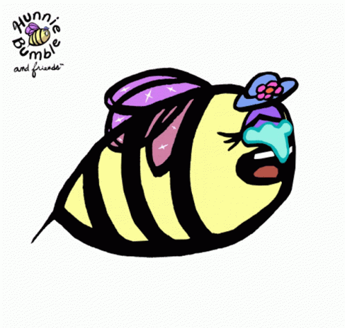 Bee With Flower Hunn Bumble And Friends GIF