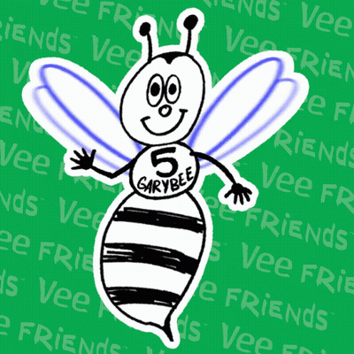 Bee With Number 5 On Chest GIF