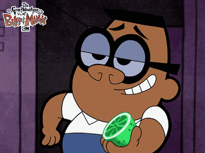 Beep And Mandy Character Holding Lime GIF