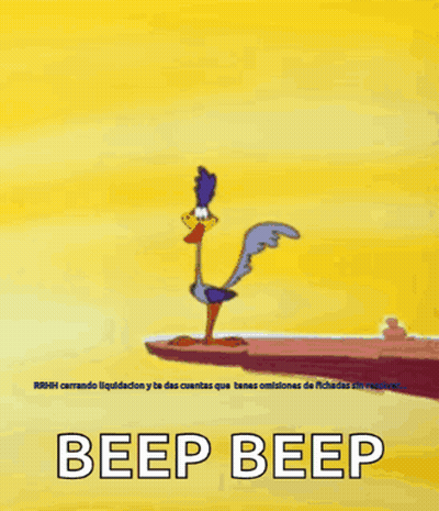 Beep Beep Sign With Cartoon Character GIF