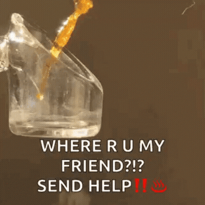 Beer Bottle Poured Into Glass Saying Where ' R U My Friend ? GIF