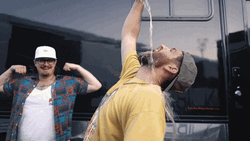 Beer Chug Buddies Fun Challenge Strong Arms  GIF