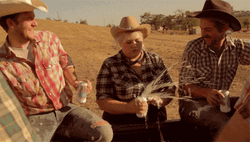 Beer Chug Challenge Cowboy Drinking Buddies