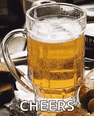 Beer Glass With Cheers GIF