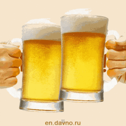 Beer Mugs Glasses Cheers Happy Birthday Drinks  GIF