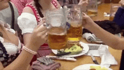 Beer Pints At Oktoberfest GIF