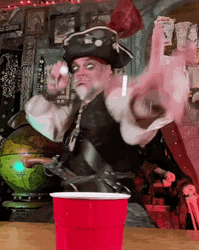 Beer Pong Pirate GIF