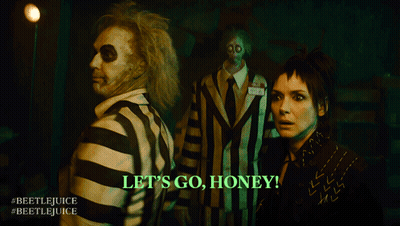 Beetlejuice Movie Poster Man And Woman GIF