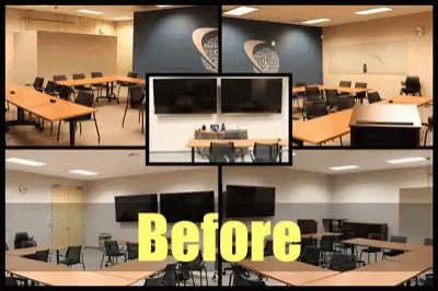 Before And After Photo Of Classroom GIF