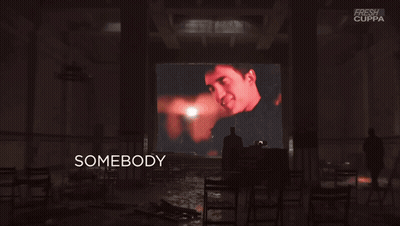 Beggers Out Of Here Poster Man On Screen GIF