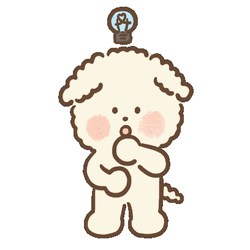 Beige Cartoon Dog Bright Idea GIF
