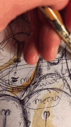 Beige Minimalist Drawing Sketches GIF