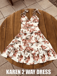 Beige Minimalist Karen Two Way Dress GIF