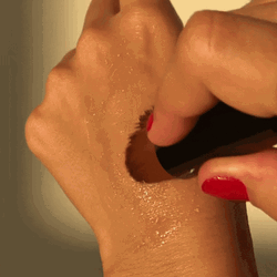 Beige Minimalist Make Up Hand Application GIF