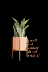 Beige Minimalist Plant Box Flickering Text GIF