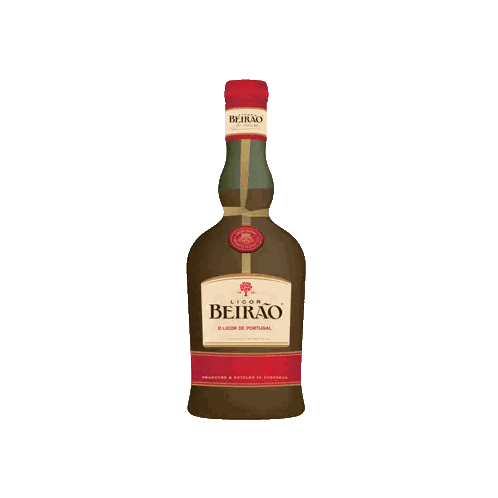 Beirao Bottle Next To Portugal Card Sticker