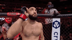 Belal Muhammad Pointing Up Thankful GIF