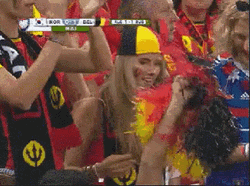 Belgium Fans Cheering