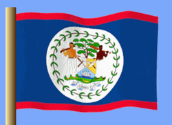 Belize Flag Waving Animated