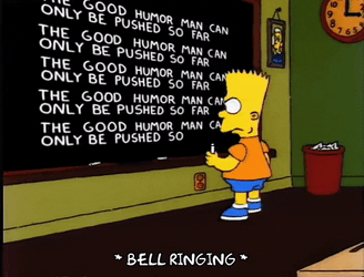 Bell Ringing Bart Simpson Running GIF