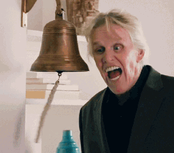 Bell Ringing Gary Busey Funny Face GIF
