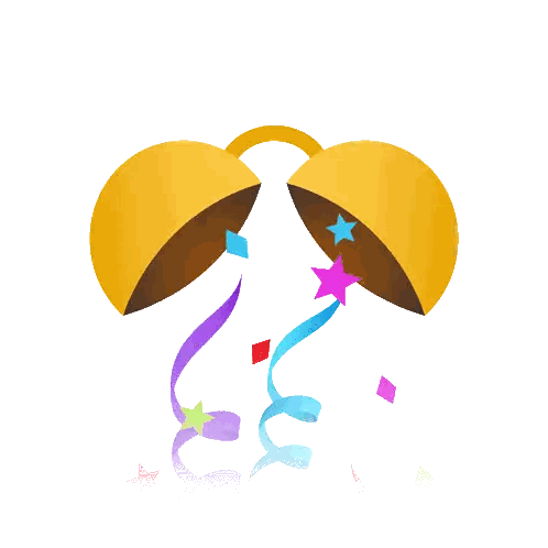 Bell With Confetti Sticker