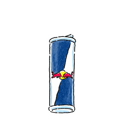Bell With Red Bull Can Sticker