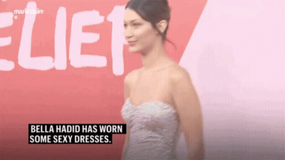 Bella Hadid In Sexy Dresses For Marie Claire Ad GIF