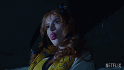 Bella Thorne Blowing Bubble Gum GIF