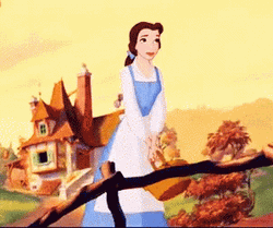 Belle Holding A Basket GIF
