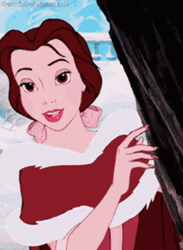 Belle In Red Coat GIF