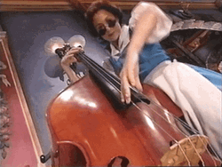 Belle Playing Bass GIF