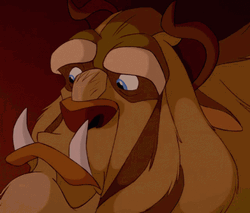 Belle Teaching Beast To Smile GIF